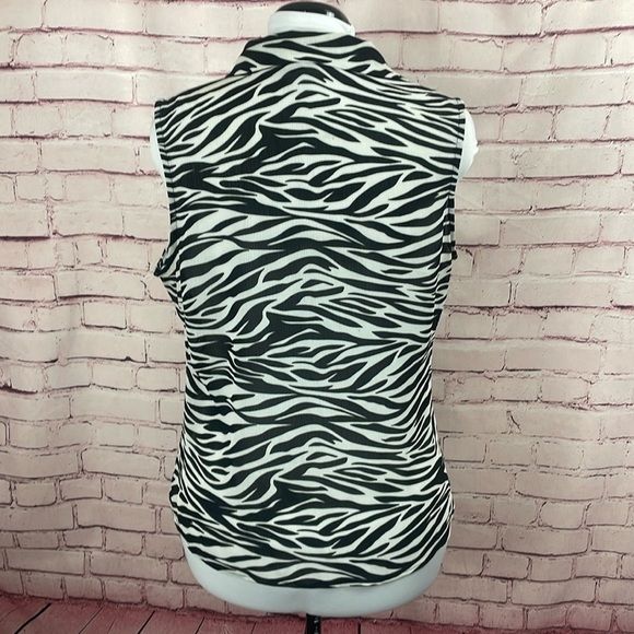 DFA New York Zebra Print Blouse - Size XL - Picture 4 of 6
